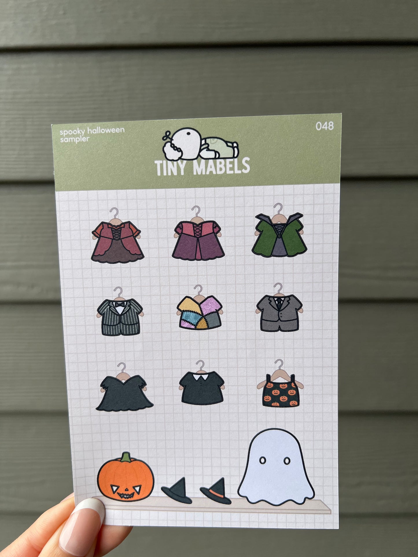 Spooky Halloween Sampler Sticker Sheet