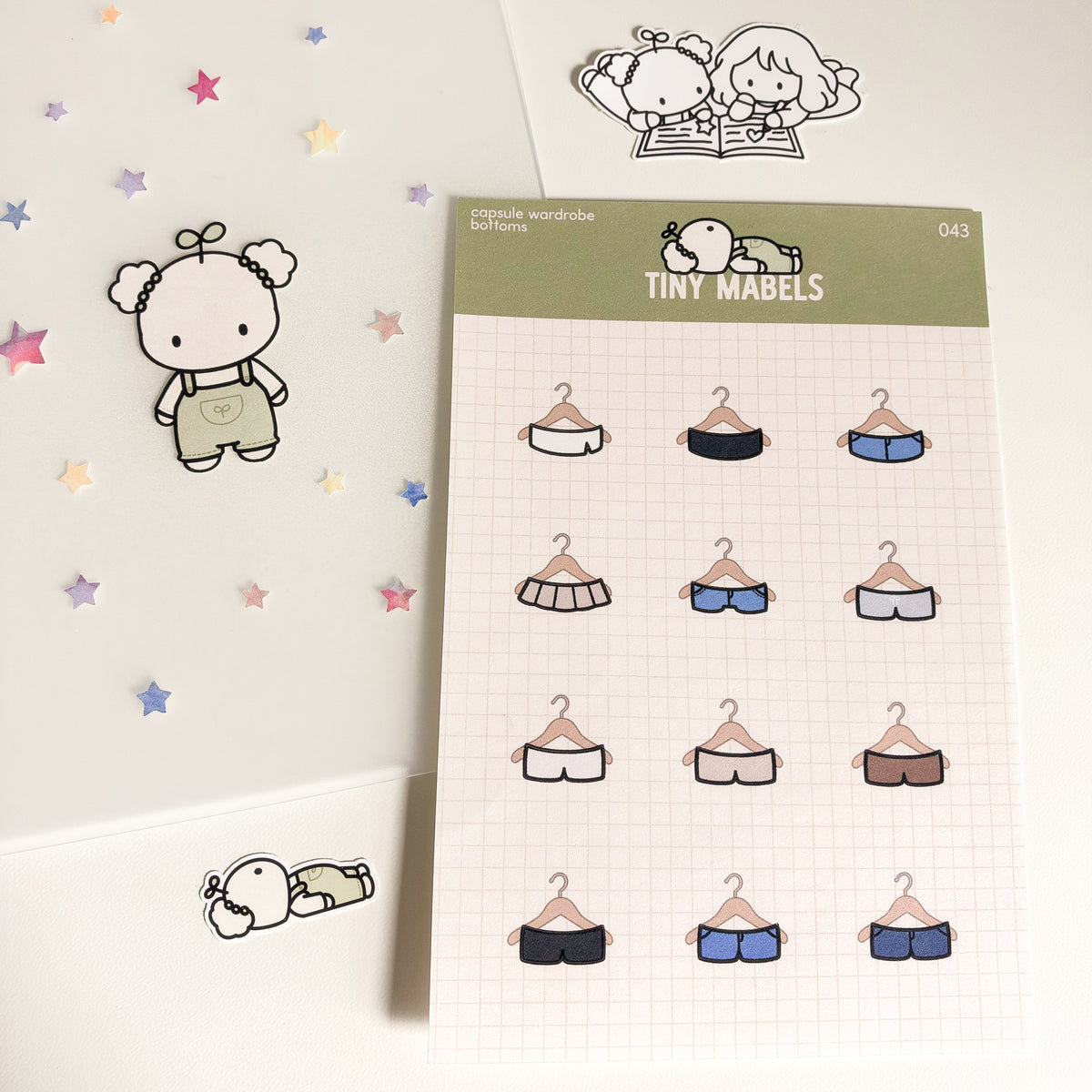Capsule Wardrobe Bottoms Sticker Sheet