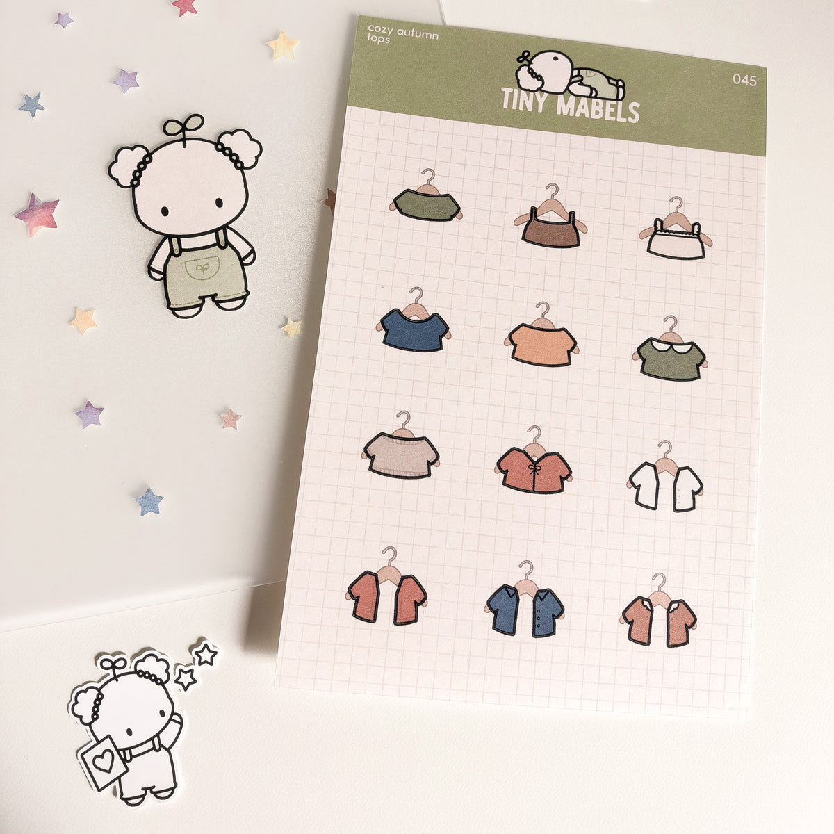 Cozy Autumn Tops Sticker Sheet