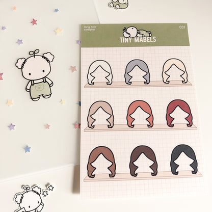 Long Hair Sticker Sheet