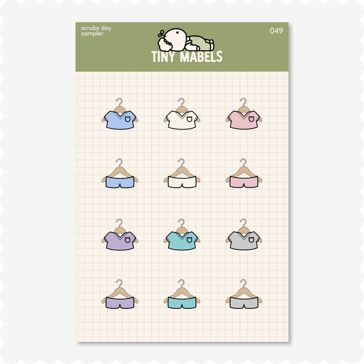 Scrubs Day Sampler Sticker Sheet