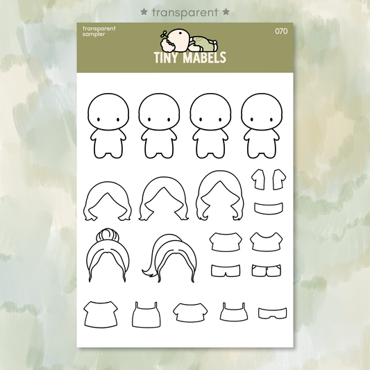Transparent Sampler Sticker Sheet