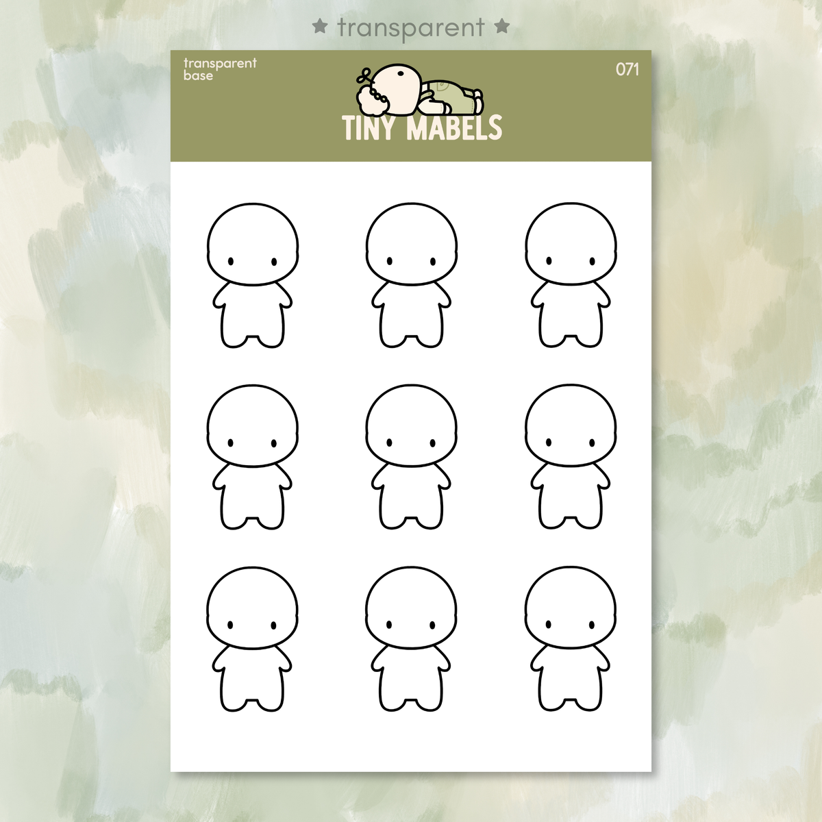 Transparent Base Sticker Sheet
