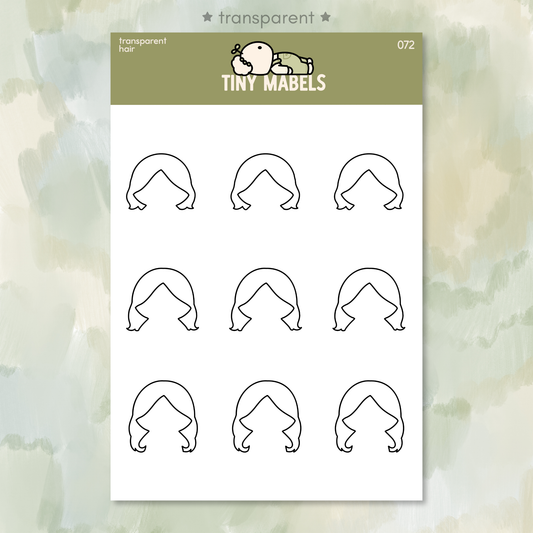 Transparent Hair Sticker Sheet