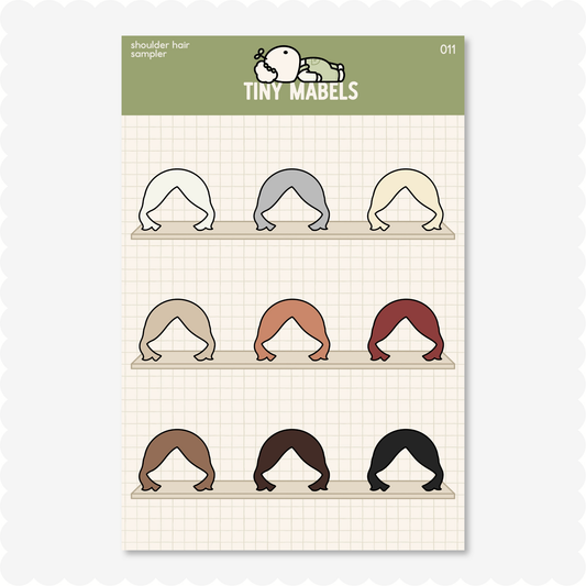 Shoulder Hair Sticker Sheet