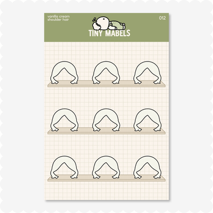 Shoulder Hair Sticker Sheet