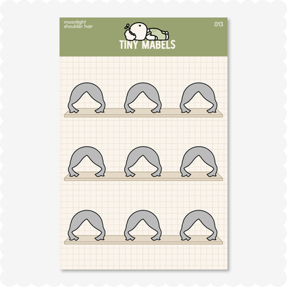 Shoulder Hair Sticker Sheet