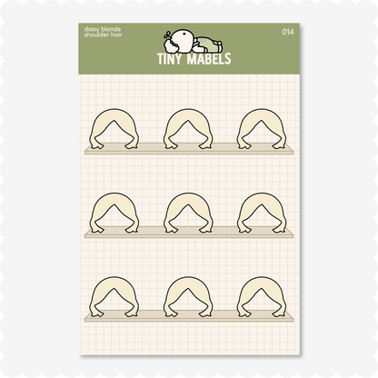 Shoulder Hair Sticker Sheet