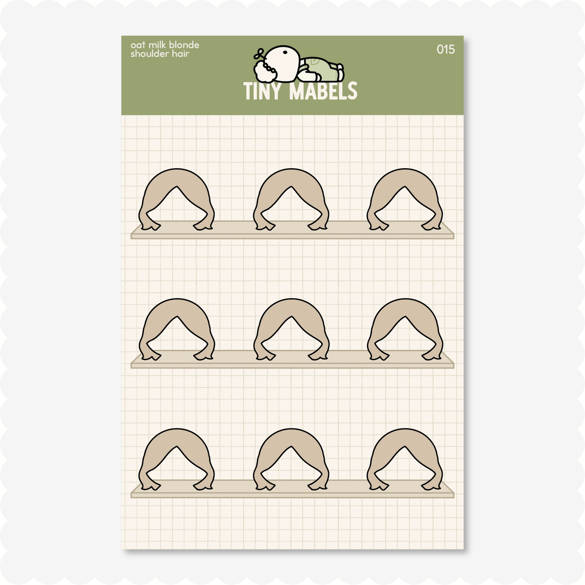 Shoulder Hair Sticker Sheet