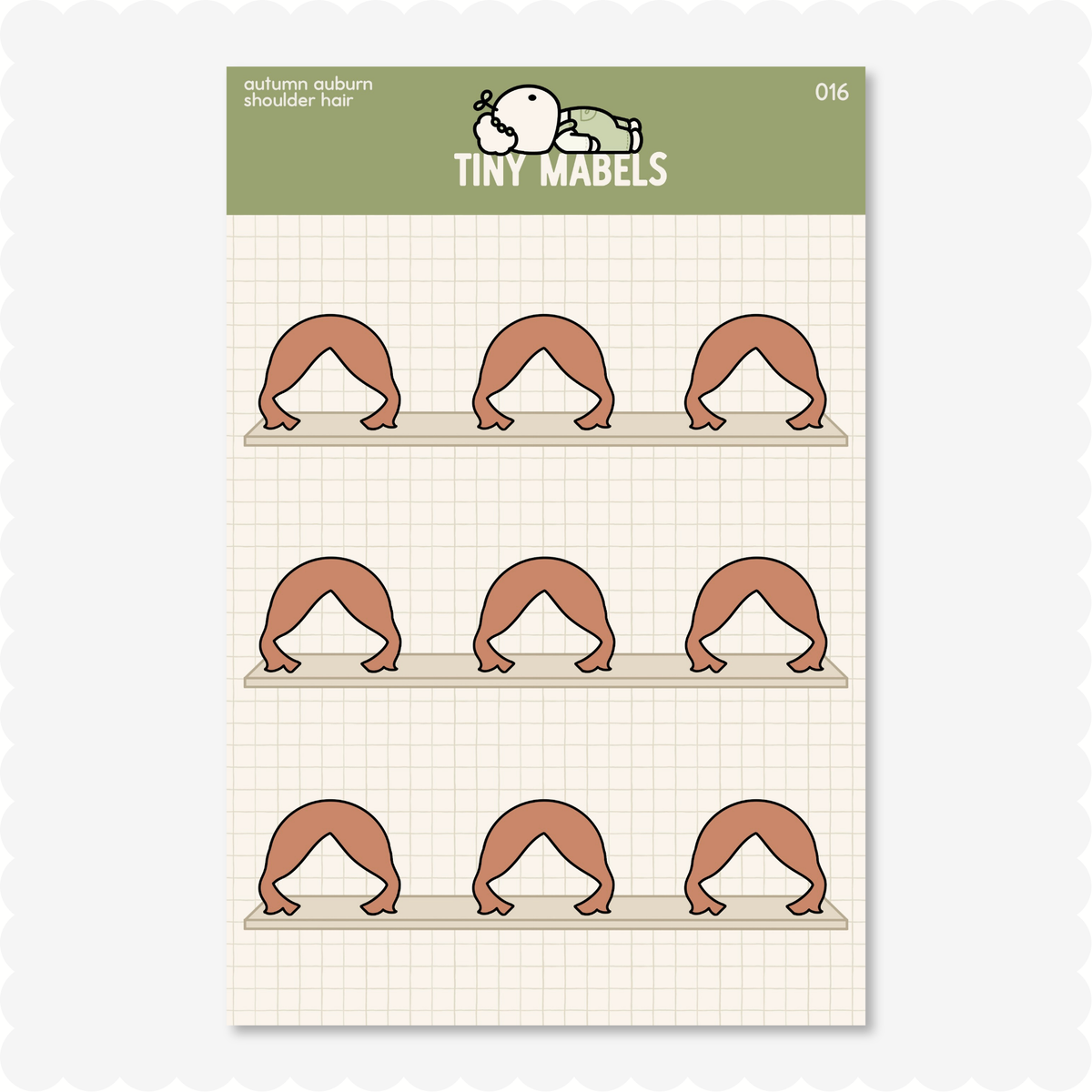 Shoulder Hair Sticker Sheet