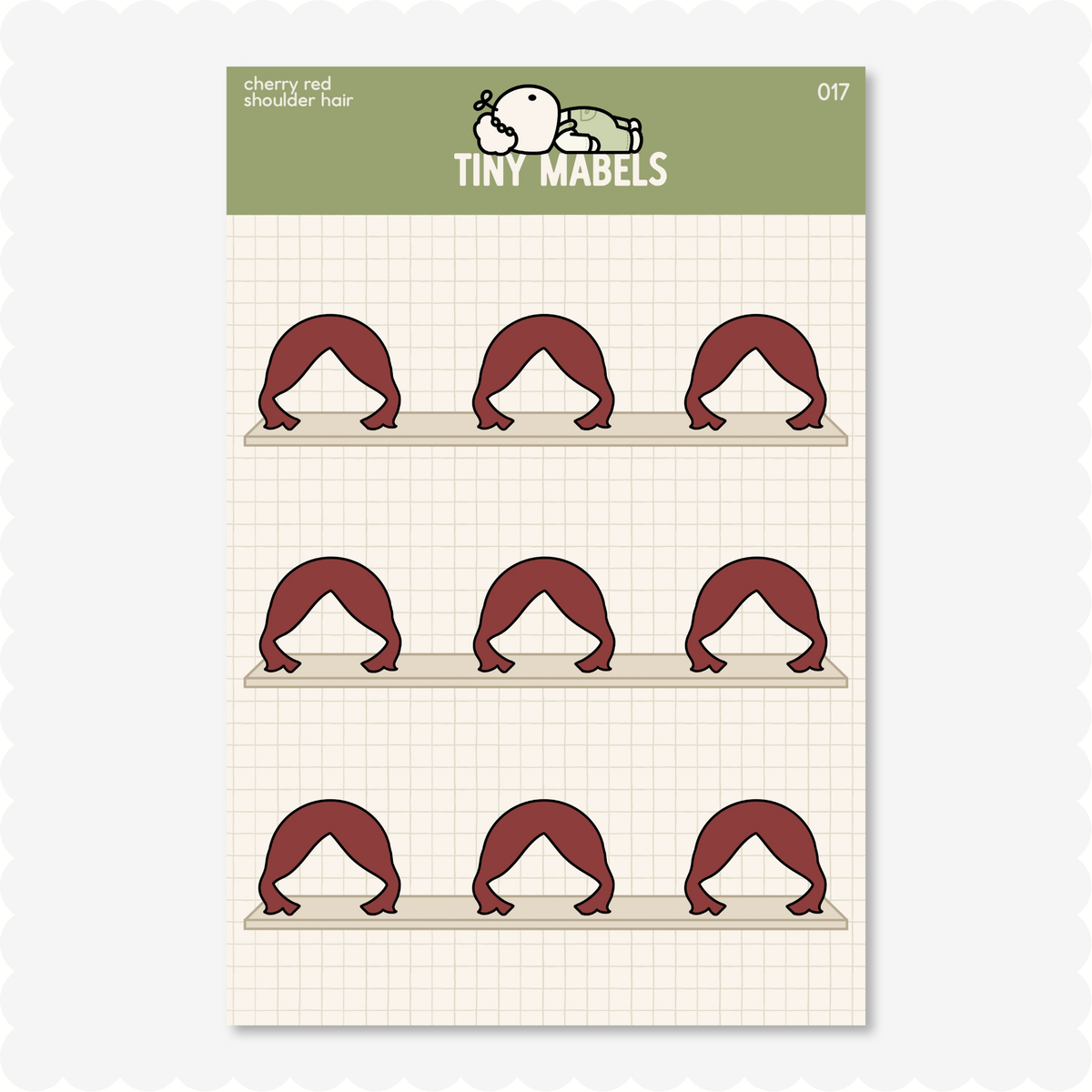 Shoulder Hair Sticker Sheet