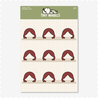 Shoulder Hair Sticker Sheet