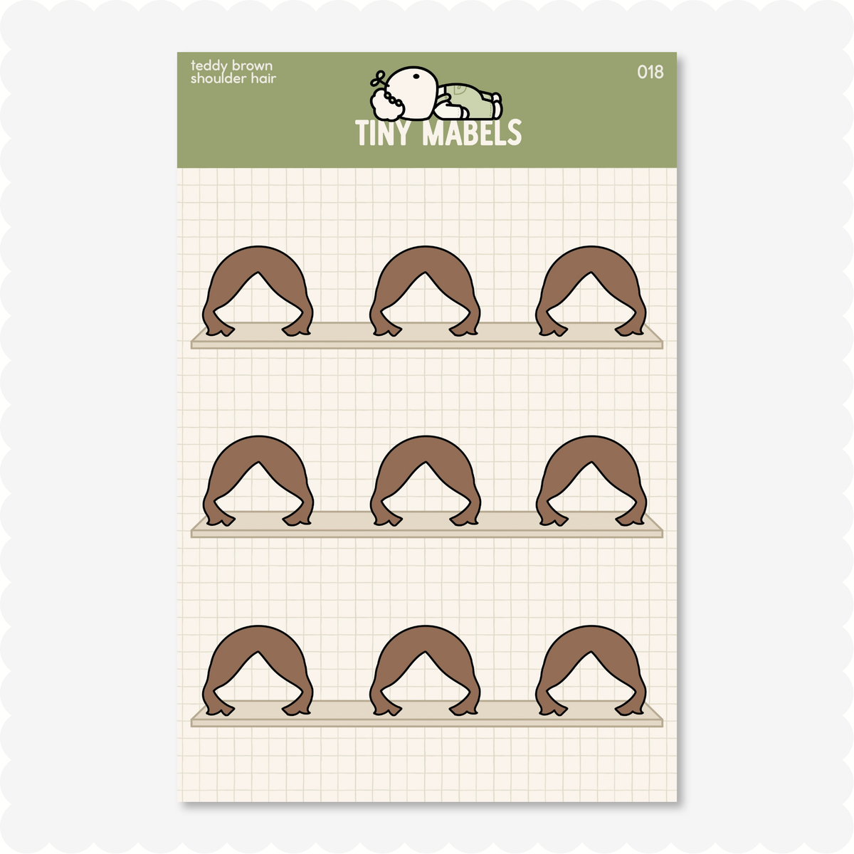 Shoulder Hair Sticker Sheet