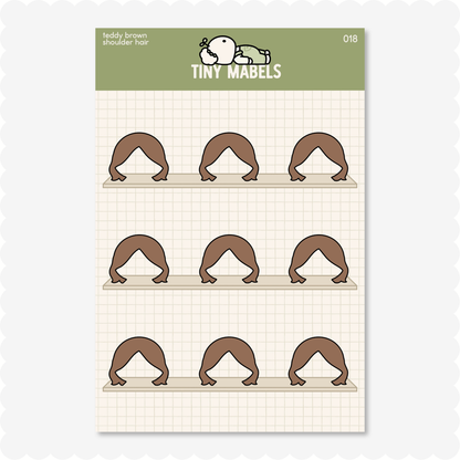 Shoulder Hair Sticker Sheet