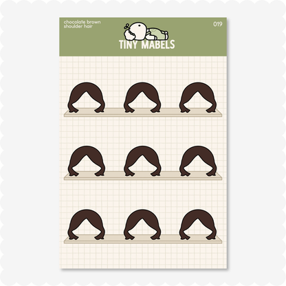 Shoulder Hair Sticker Sheet