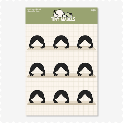 Shoulder Hair Sticker Sheet