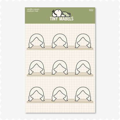 Medium Hair Sticker Sheet