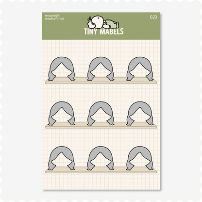Medium Hair Sticker Sheet