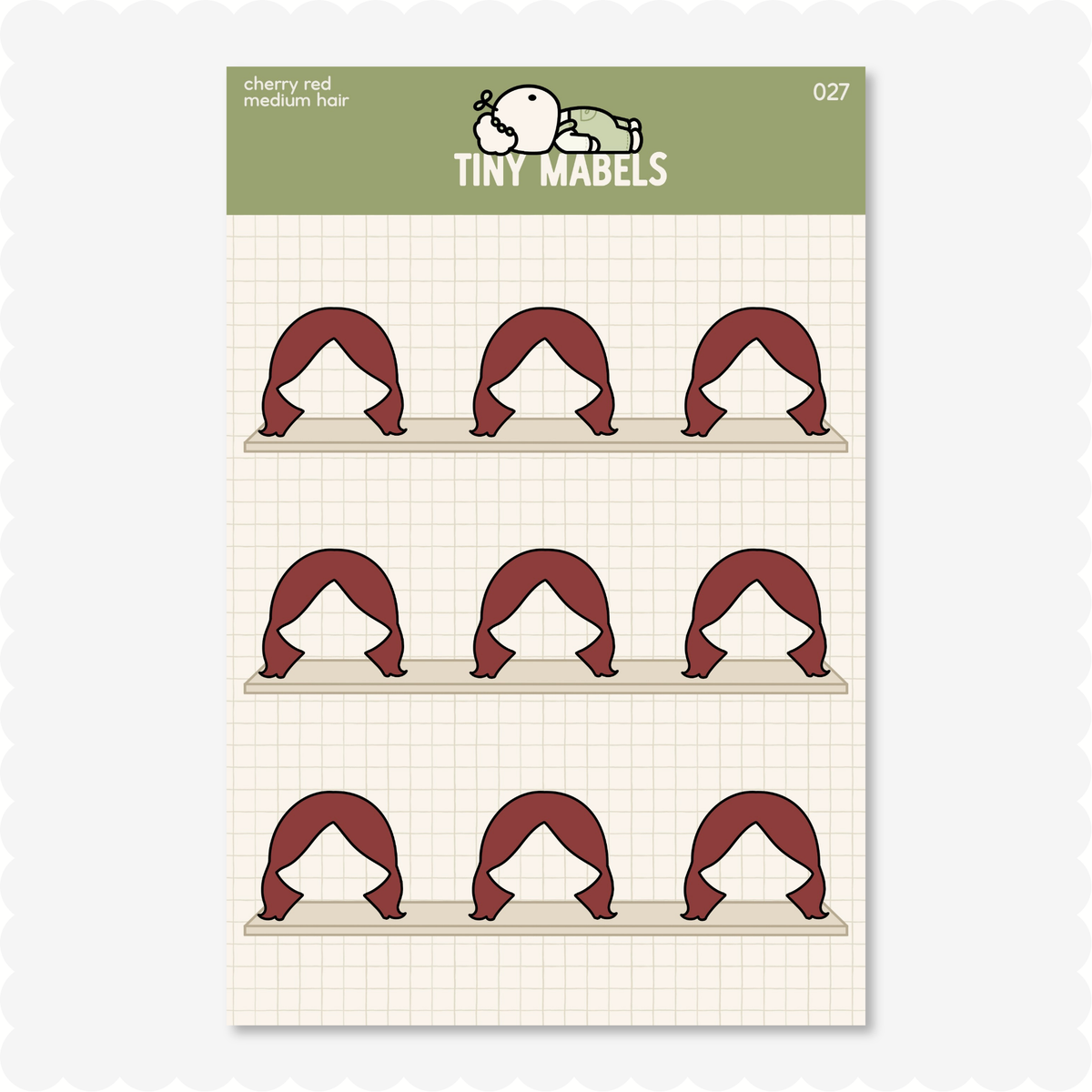 Medium Hair Sticker Sheet