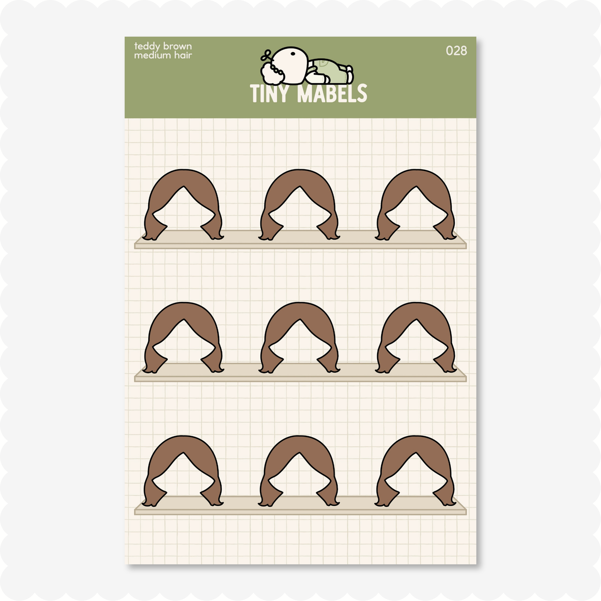 Medium Hair Sticker Sheet