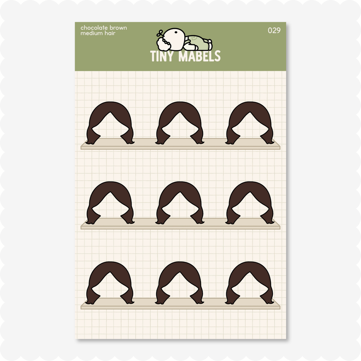 Medium Hair Sticker Sheet