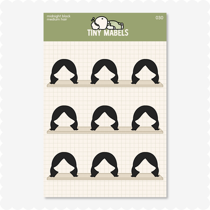 Medium Hair Sticker Sheet