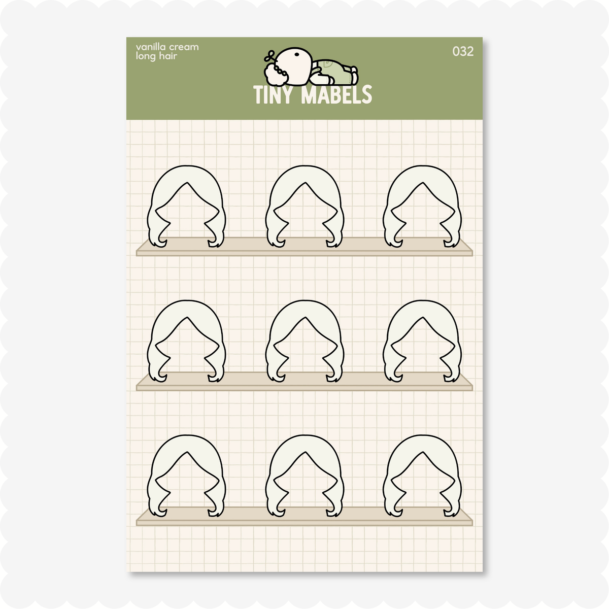 Long Hair Sticker Sheet