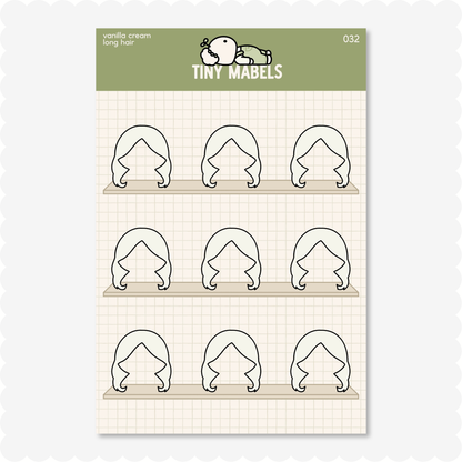 Long Hair Sticker Sheet