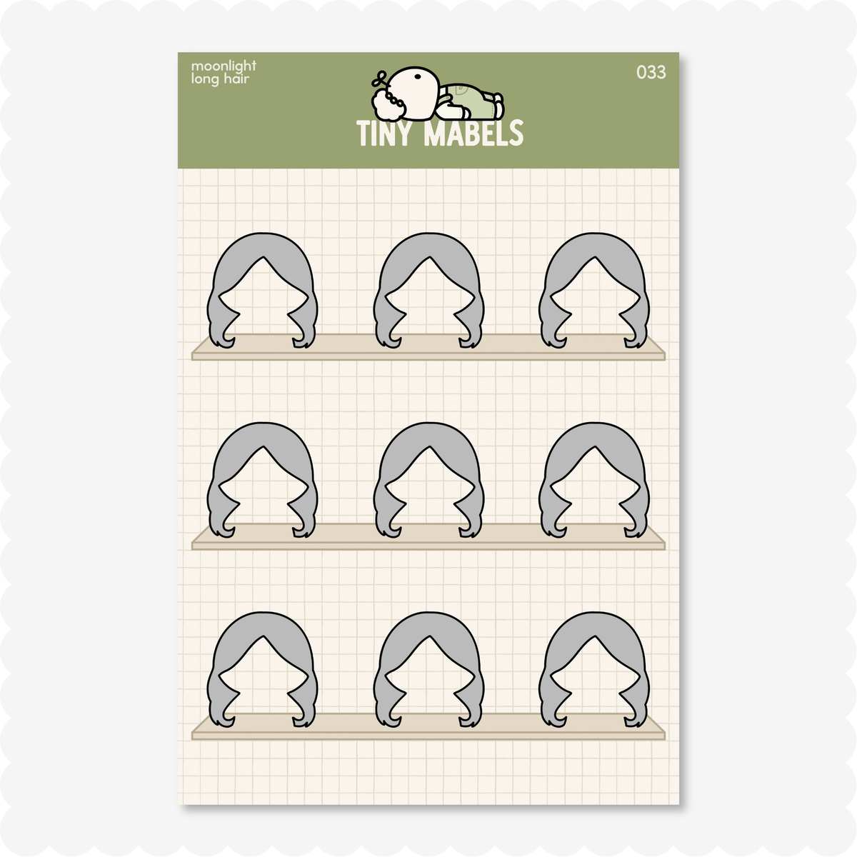 Long Hair Sticker Sheet