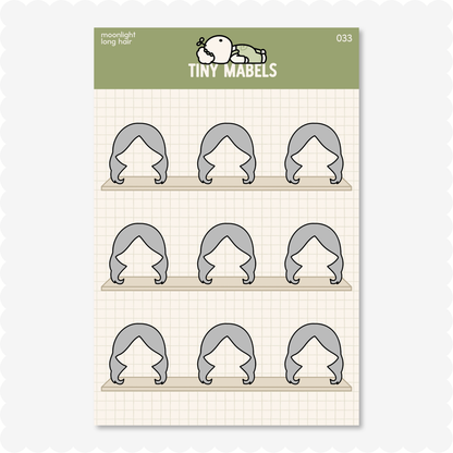 Long Hair Sticker Sheet