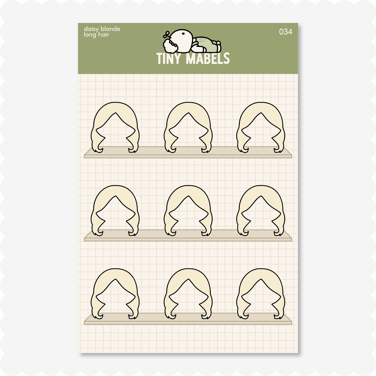 Long Hair Sticker Sheet