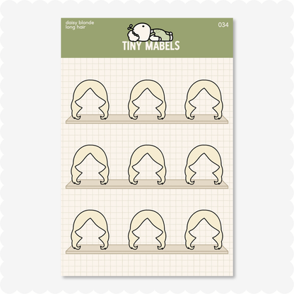 Long Hair Sticker Sheet