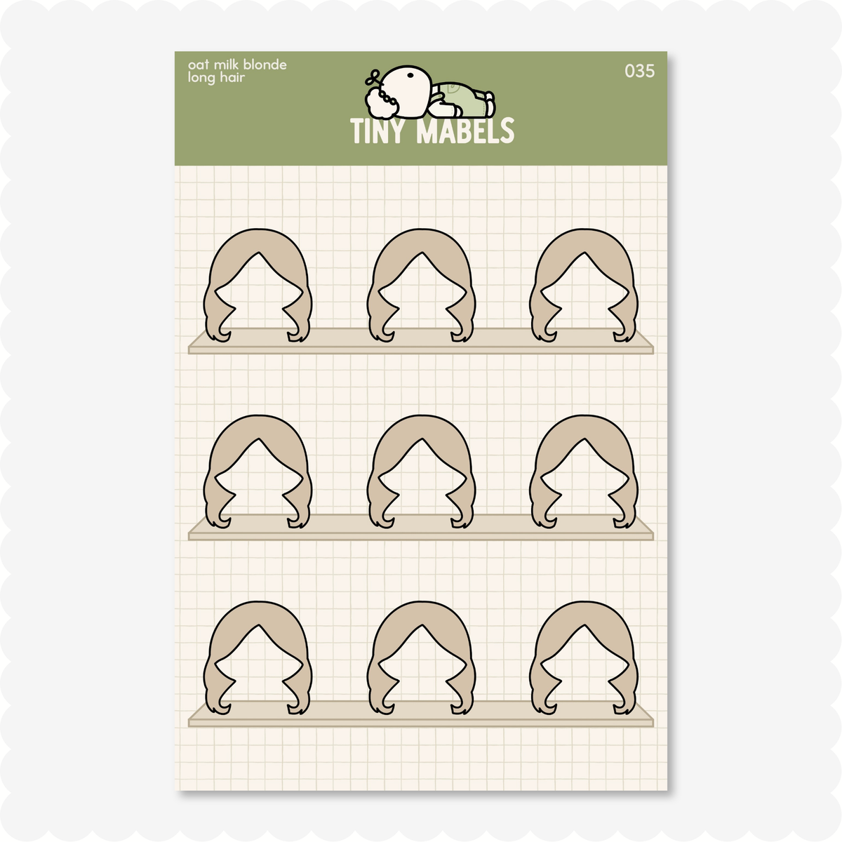 Long Hair Sticker Sheet