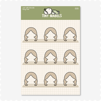 Long Hair Sticker Sheet