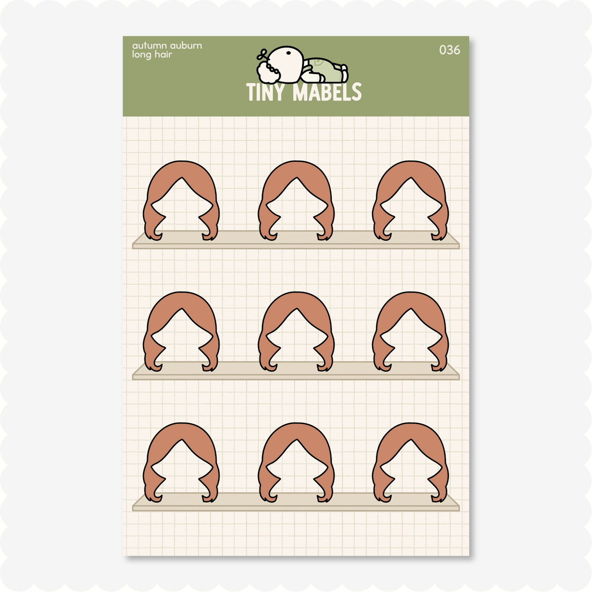 Long Hair Sticker Sheet