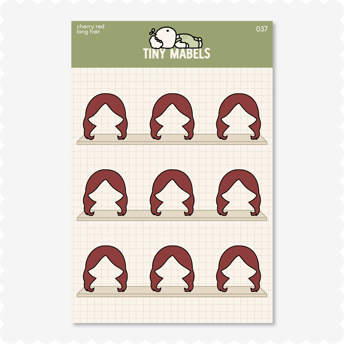 Long Hair Sticker Sheet