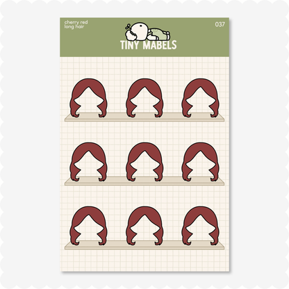 Long Hair Sticker Sheet