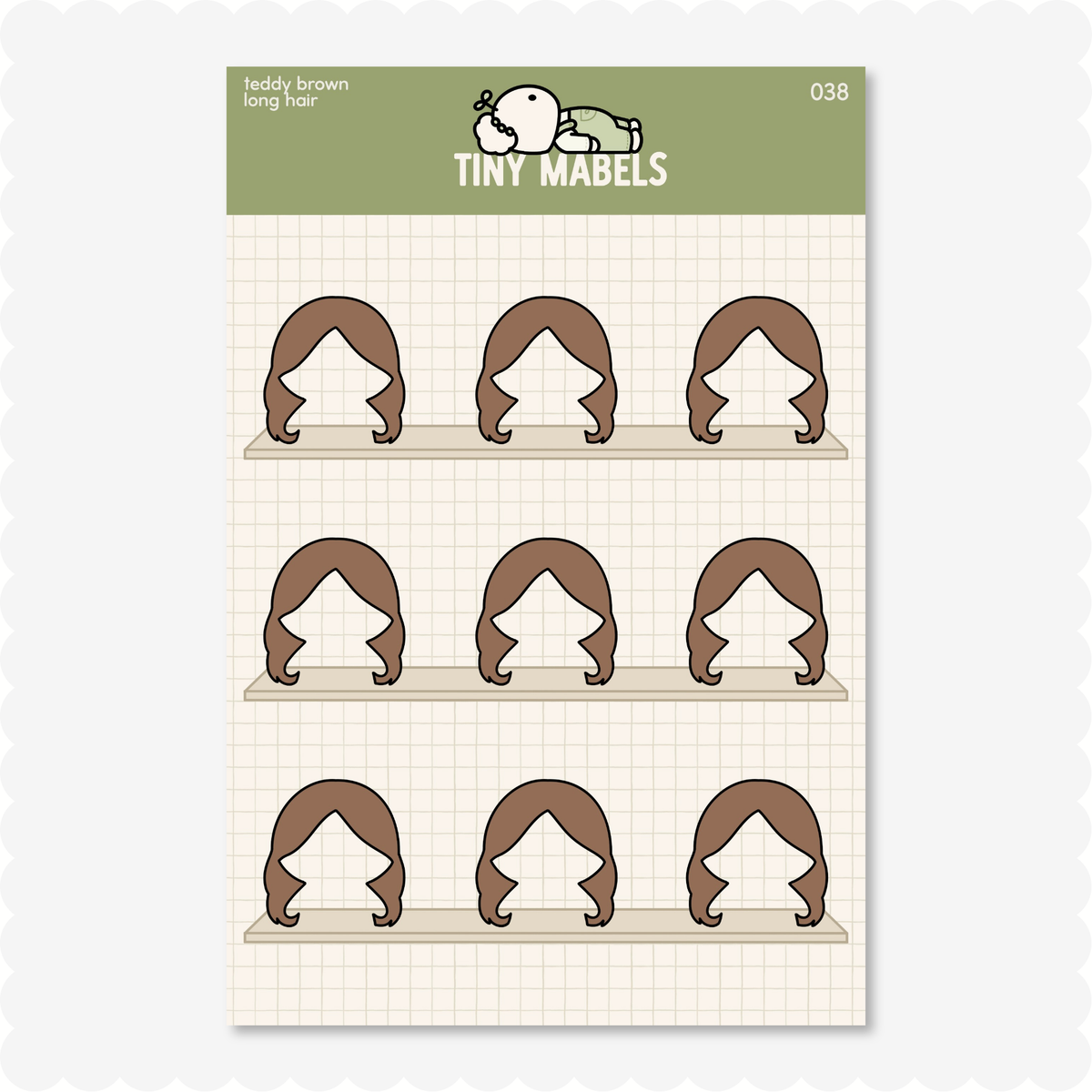 Long Hair Sticker Sheet