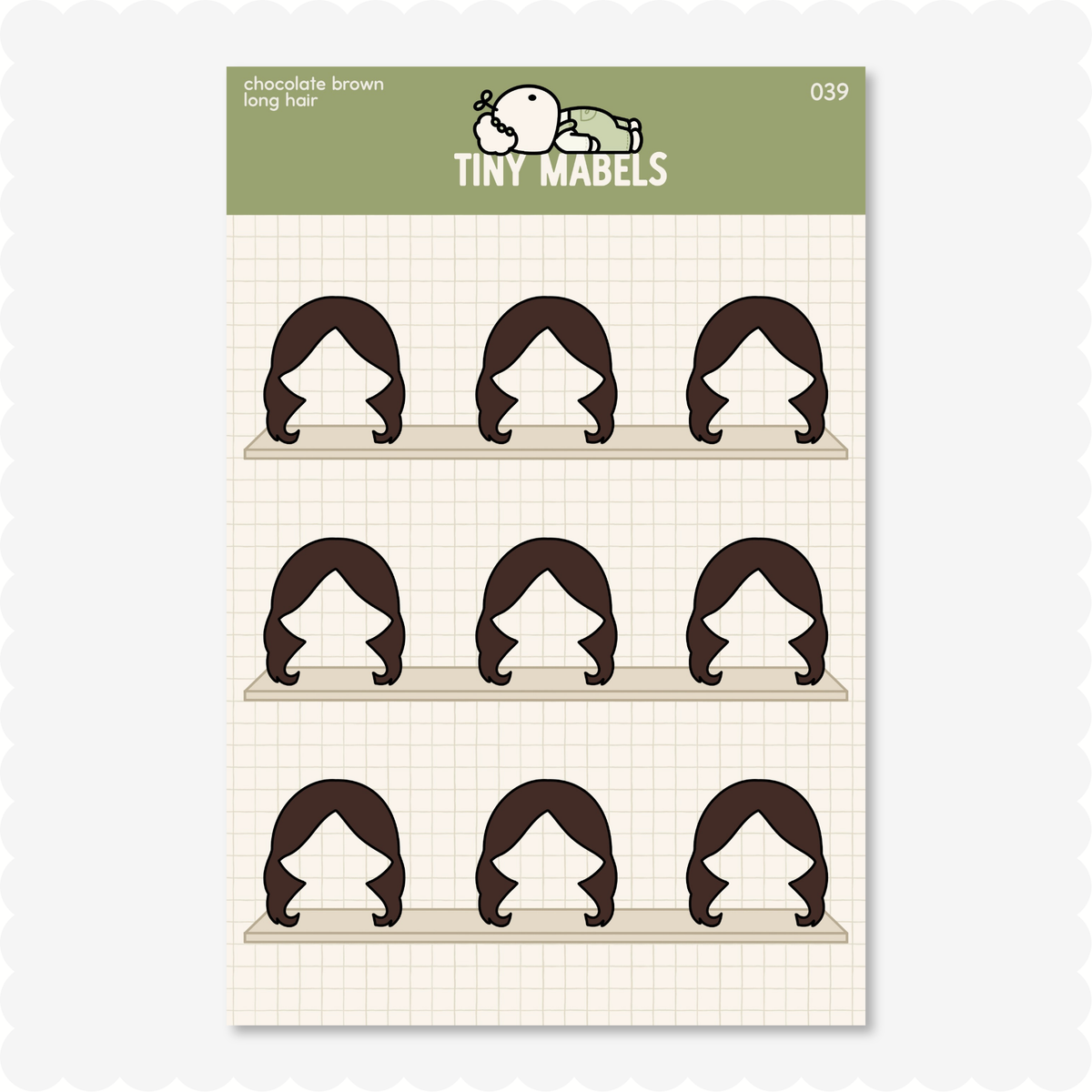Long Hair Sticker Sheet