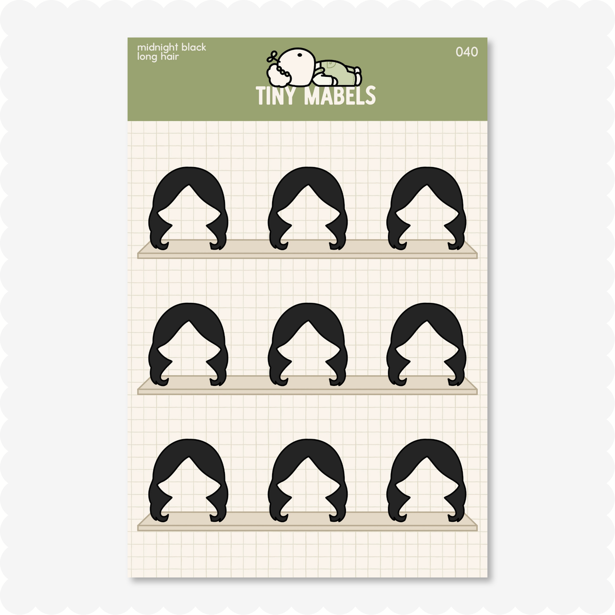 Long Hair Sticker Sheet
