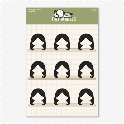 Long Hair Sticker Sheet