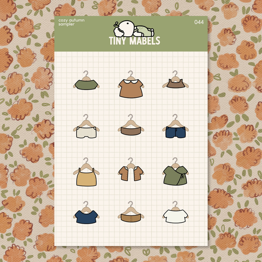 Cozy Autumn Sampler Sticker Sheet