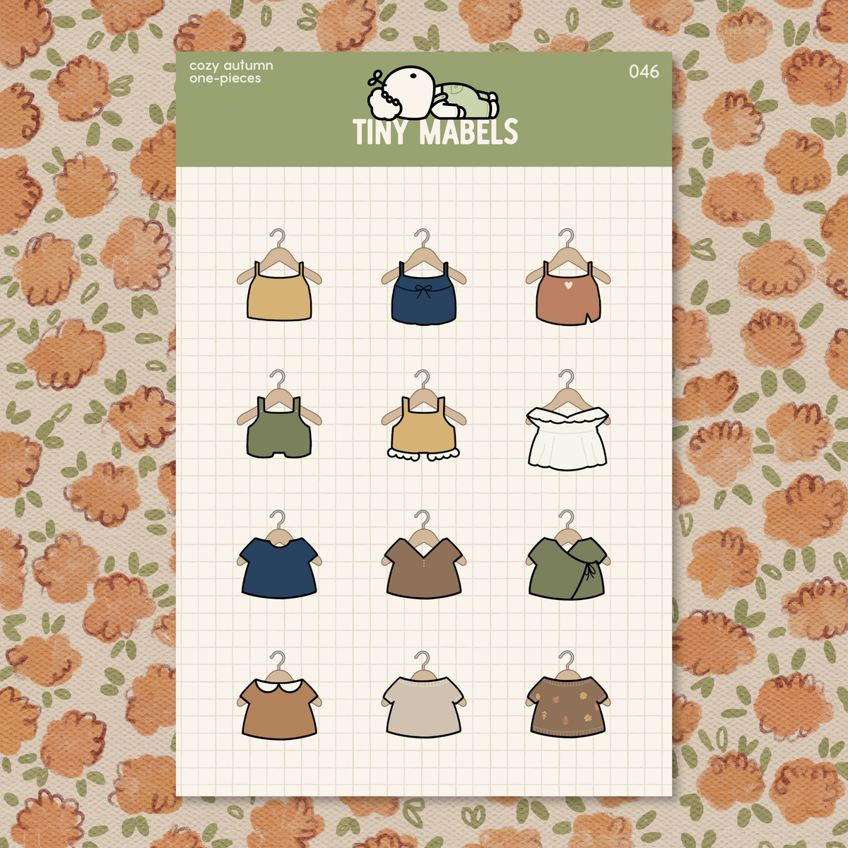Cozy Autumn One-Pieces Sticker Sheet