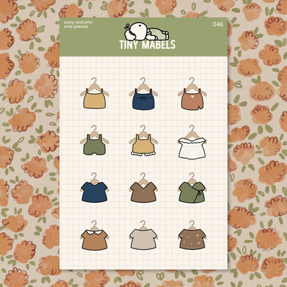 Cozy Autumn One-Pieces Sticker Sheet