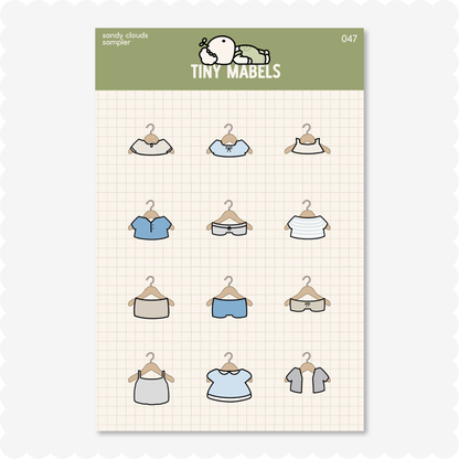 Sandy Clouds Sampler Sticker Sheet