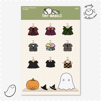 Spooky Halloween Sampler Sticker Sheet